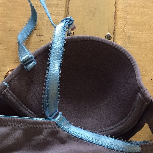 URBAN OUTFITTERS DAMSEL BOHO DEMI CUP BRA 32A SLATE GRAY FEMININE LOLITA - Picture 8 of 10